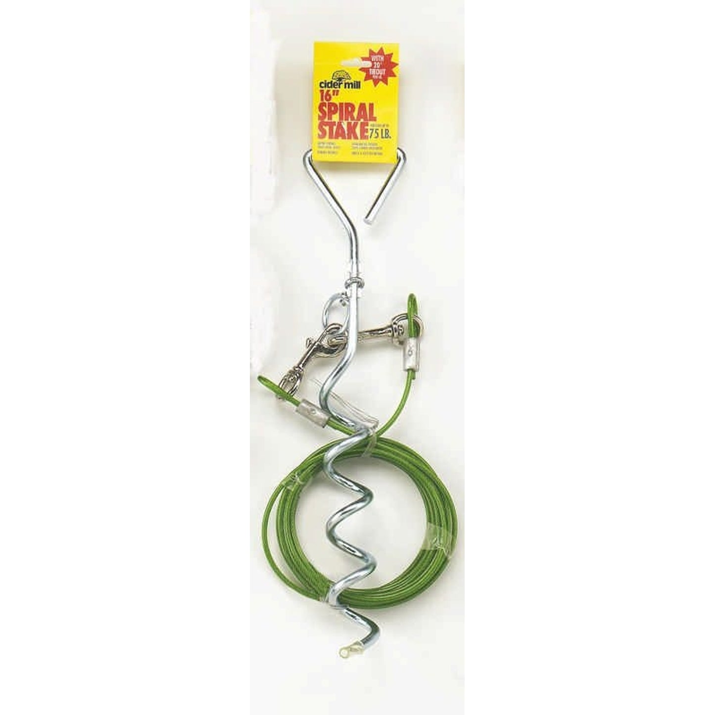Spiral Stake With Tie Out