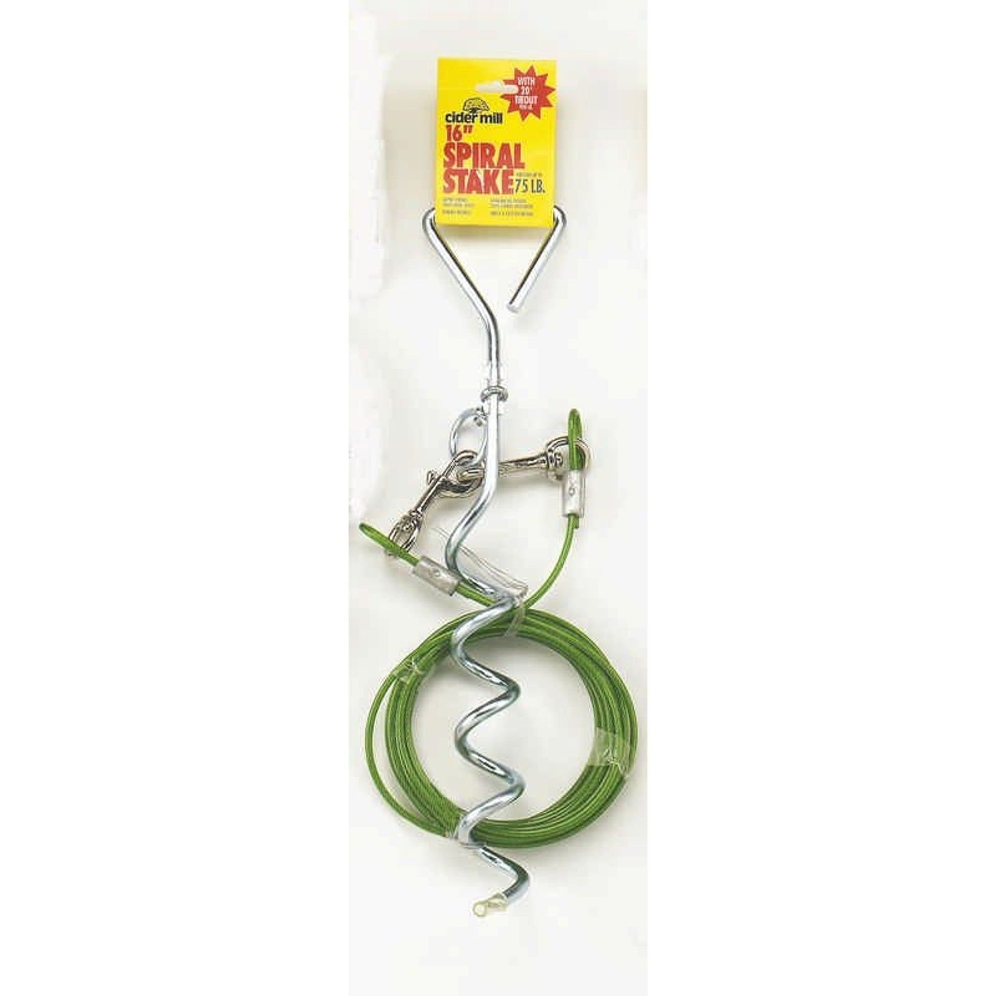 Spiral Stake With Tie Out