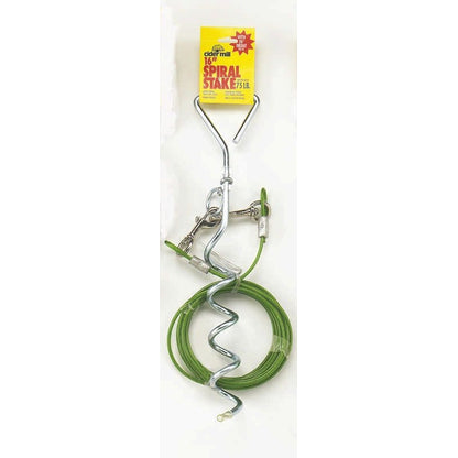 Spiral Stake With Tie Out