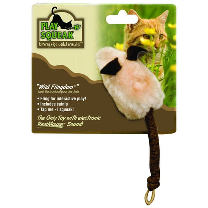 Play N Squeak Wild Flingdom Mouse Cat Toy