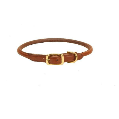 Tory Leather Rolled Leather Dog Collar