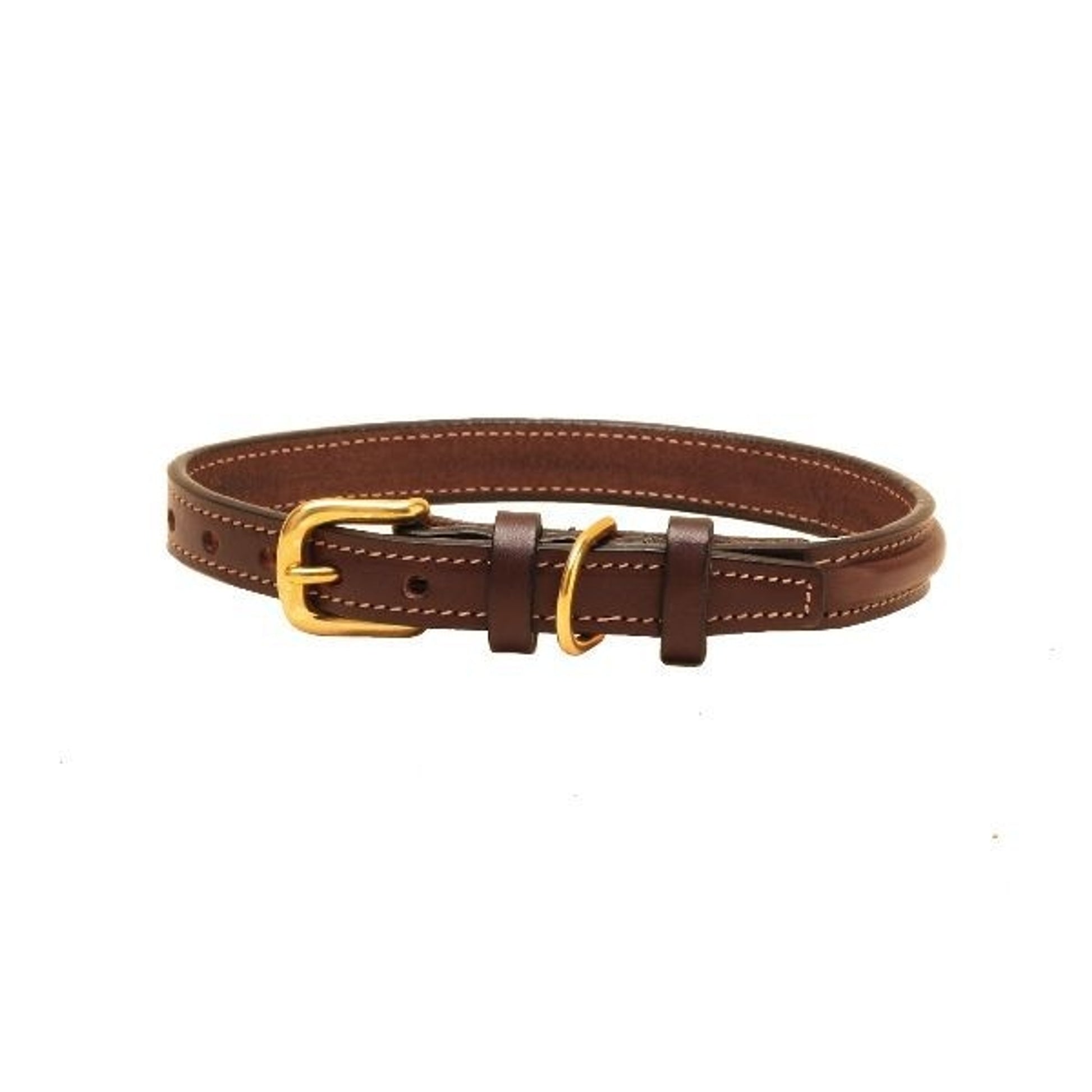 Tory Leather Narrow Square Raised Dog Collar