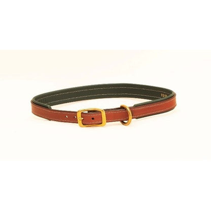 Tory Leather 2-Tone Padded Leather Dog Collar