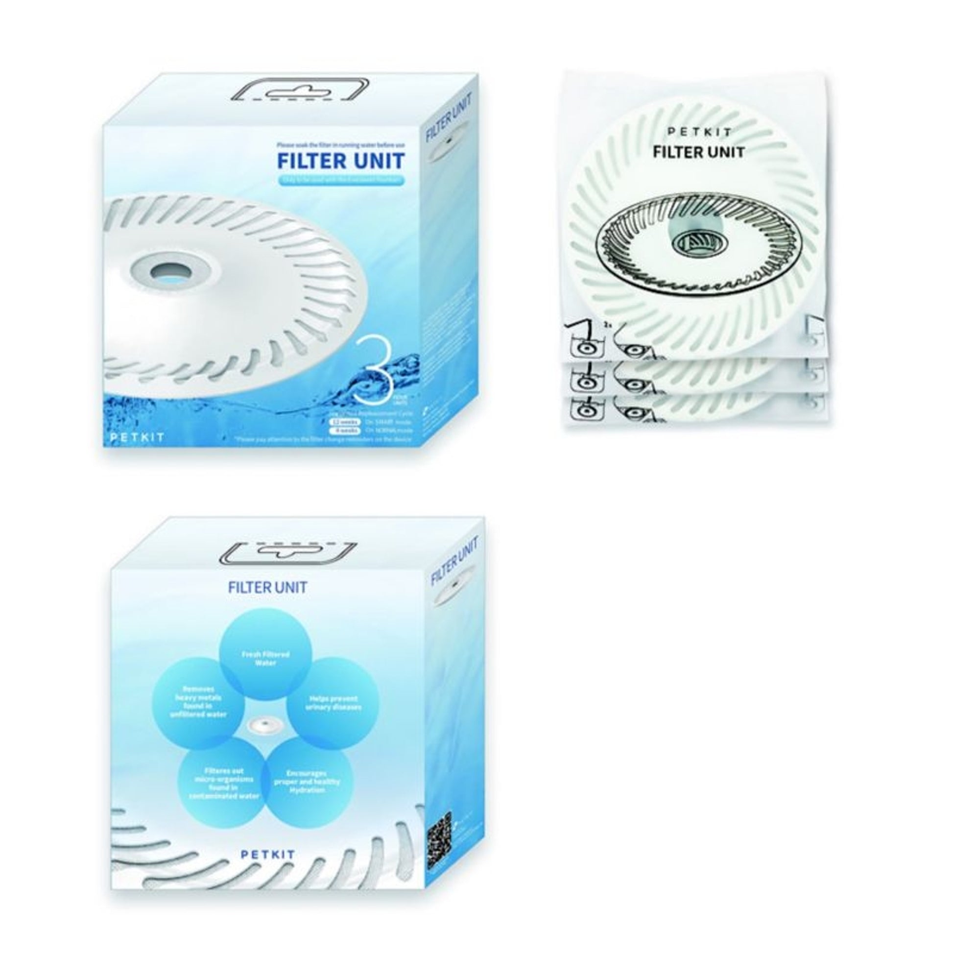 PETKIT Eversweet Smart Pet Fountain Filters 3pk