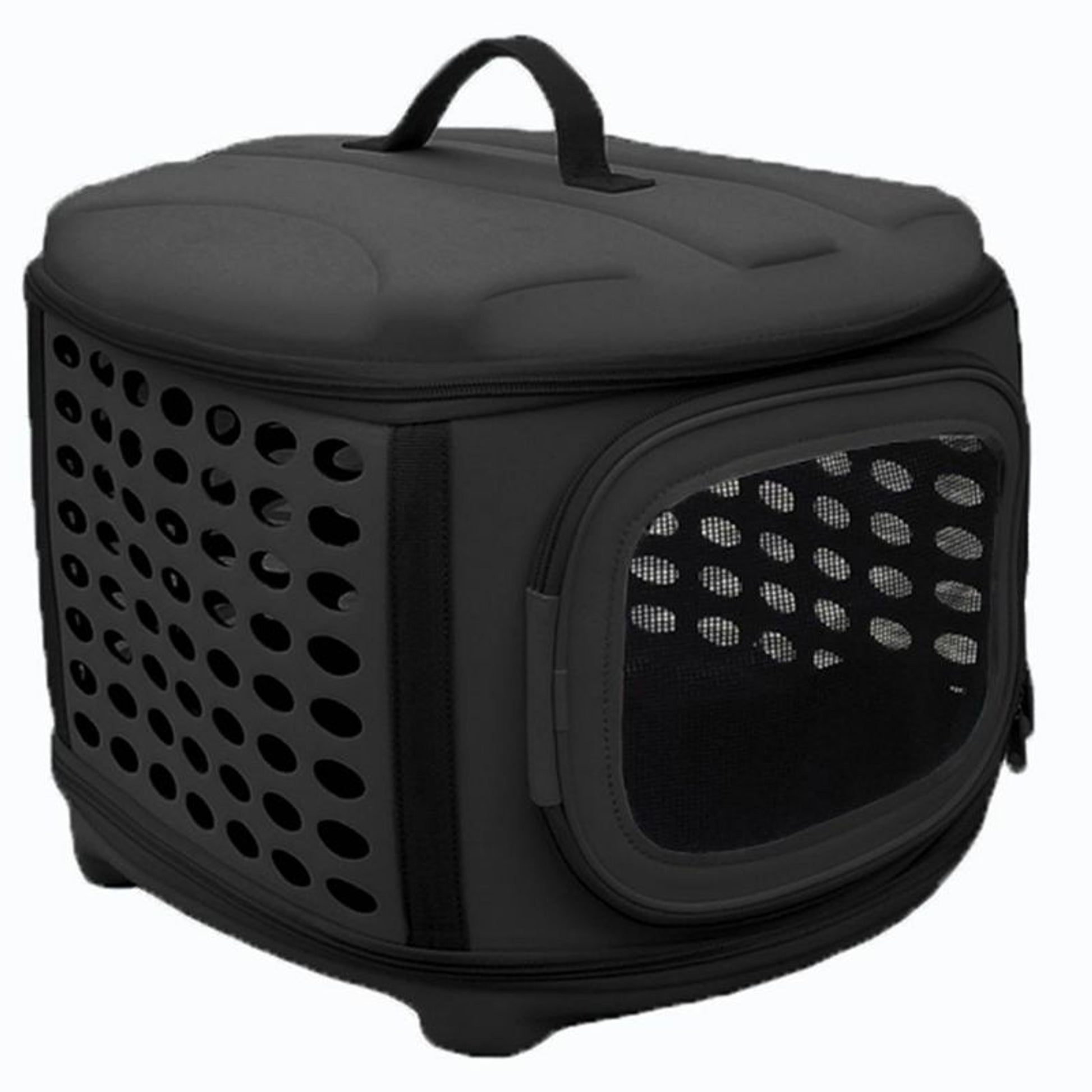 Pet Life Circular Military-Grade Pet Carrier Black