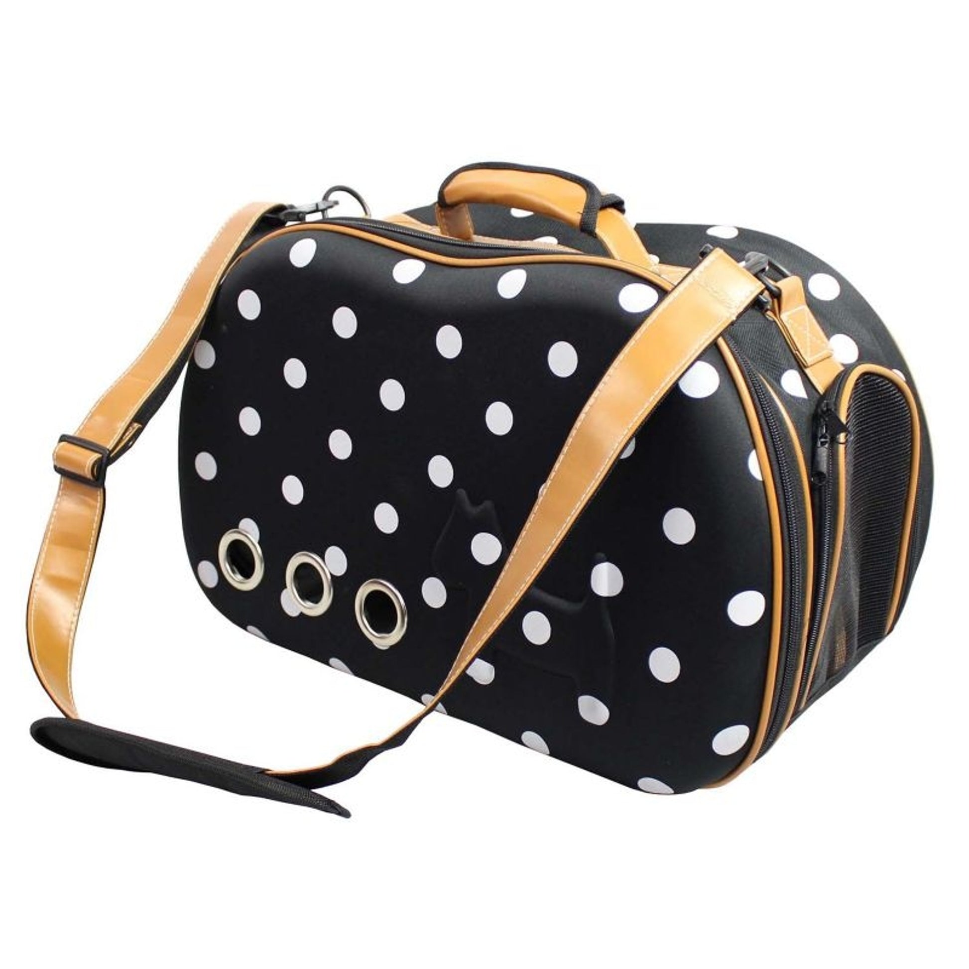 Pet Life Fashion Dotted Venta-Shell Pet Carrier