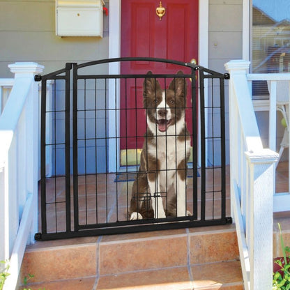 Outdoor Walk-Thru Gate With Small Pet Door