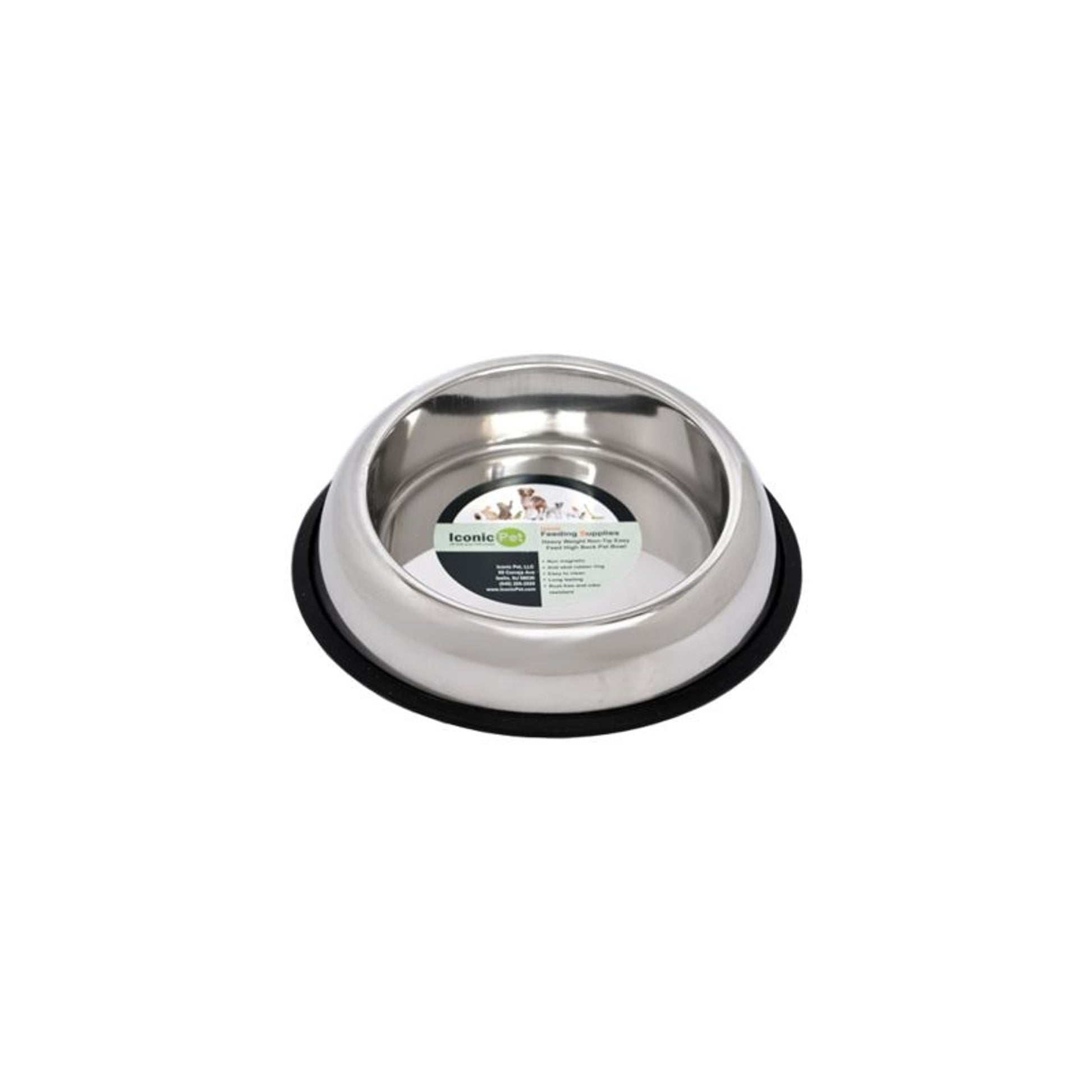 NonSkid Easy Feed High Back Pet Bowl 2 Pk 1 Cup