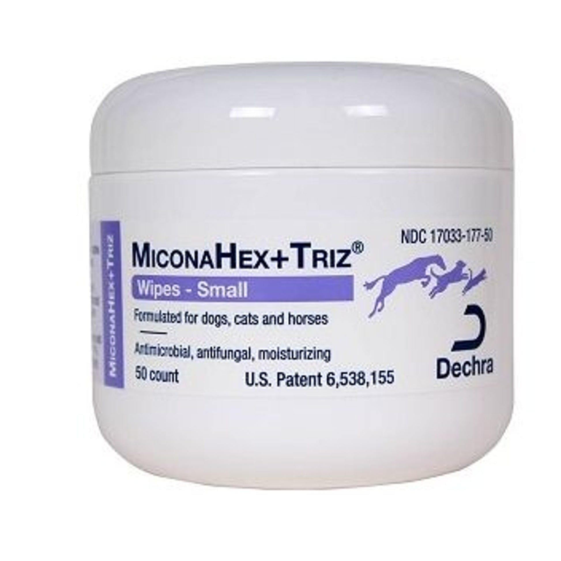 Miconahex Plus Triz Wipes 50 Count Jar