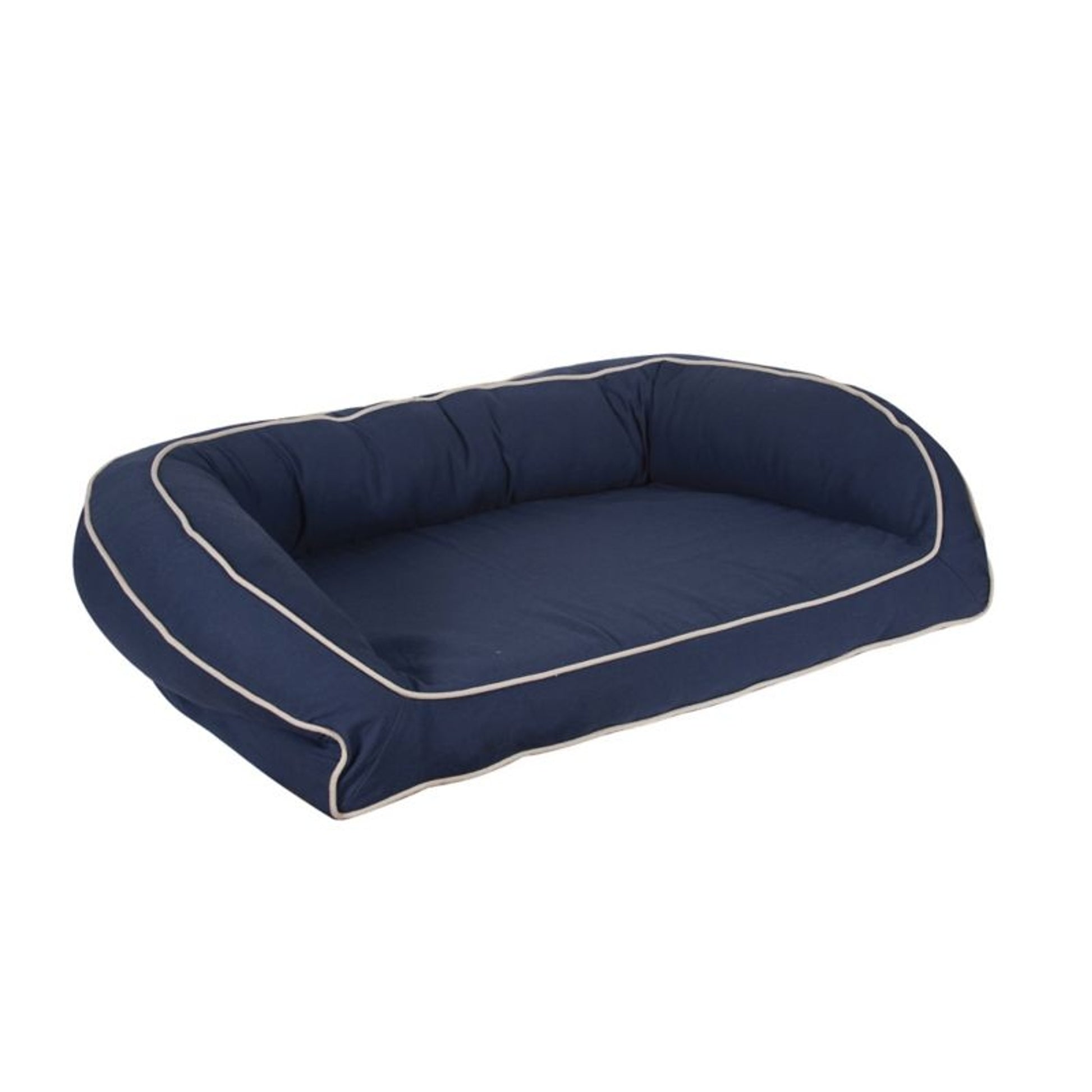 Carolina Pet Blue Canvas Ortho Bolster Bed