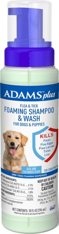 ADAMS PLUS FLEA & TICK FOAMING SHAMPOO FOR DOGS