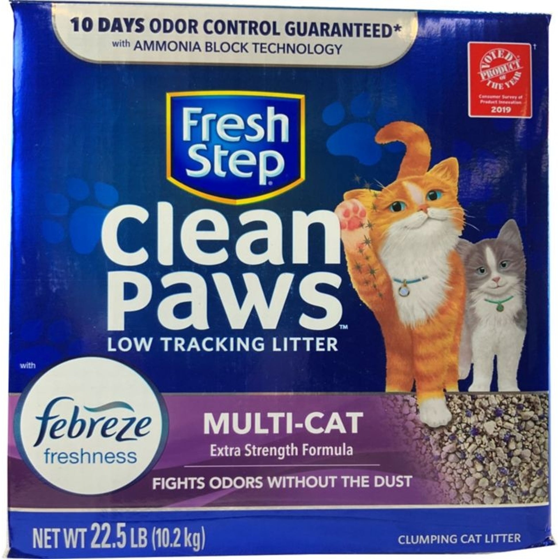 FRESH STEP CLEAN PAWS MULTI-CAT LITTER With FEBREZE