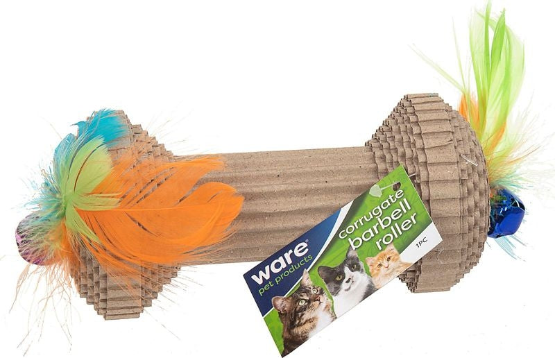 BARBELL ROLLER CORRUGATE TOY