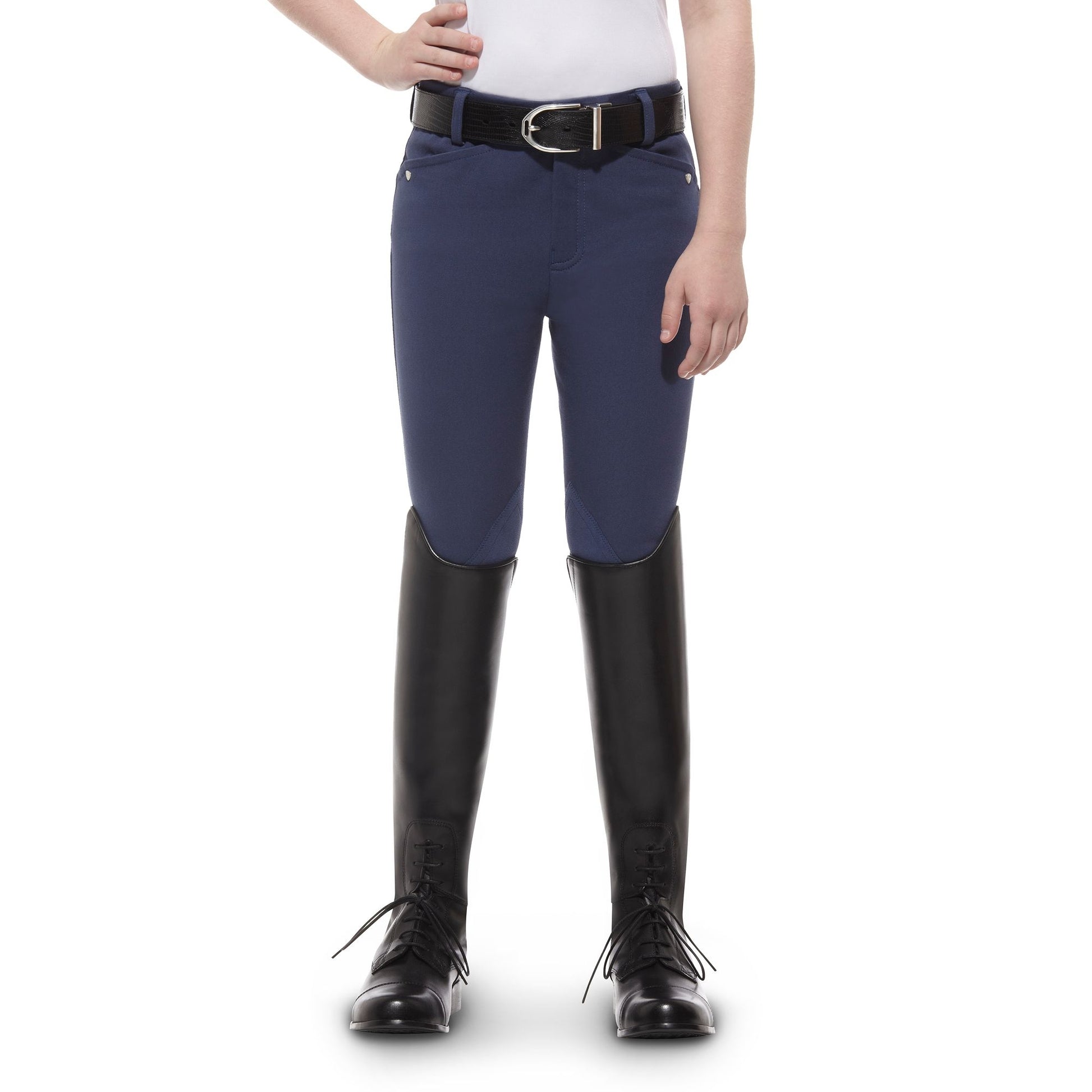 Ariat Heritage Breeches - Kids, Knee Patch, Indigo
