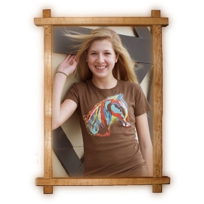 Junior Artistic Horse Luxury Cap Sleeve T-Shirt
