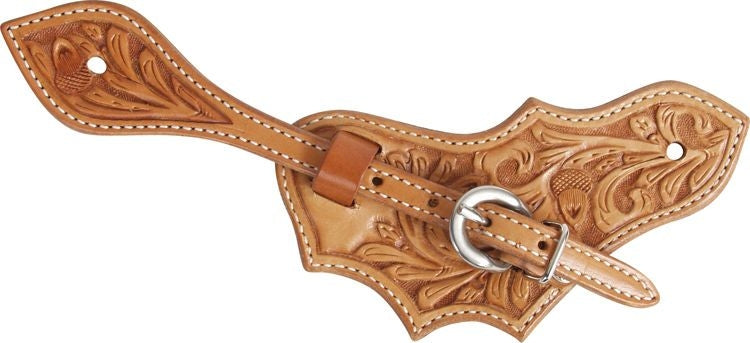 Martin Saddlery Oak Leaf Spur Strap with Acorn Tooling