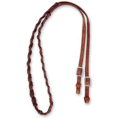 Martin Saddlery Latigo Barrel Reins with Colored Laces