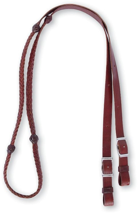 Martin Saddlery Barrel Reins with Braided Knots