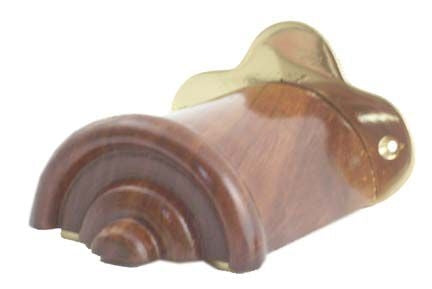 Horse Fare Brass and Wood Rein Hook