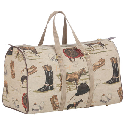 Huntley Equestrian Tapestry Duffle Bag-English Design