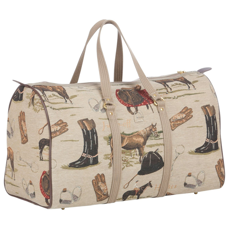 Huntley Equestrian Tapestry Duffle Bag-English Design