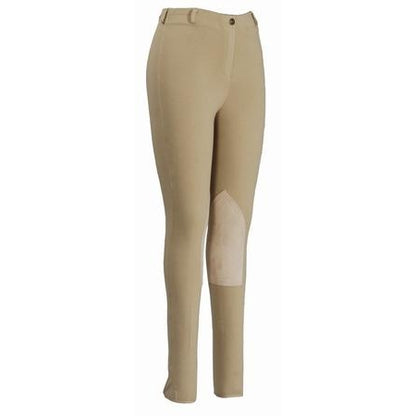 TuffRider Ladies Cotton Pull-On Knee Patch Breeches