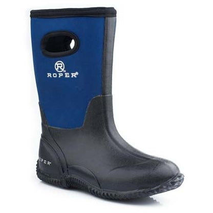 Roper Girls Tall Neoprene Barn Boots - Blue