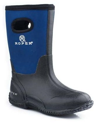 Roper Girls Tall Neoprene Barn Boots - Blue