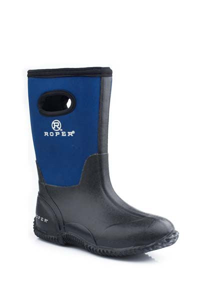 Roper Girls Tall Neoprene Barn Boots - Blue