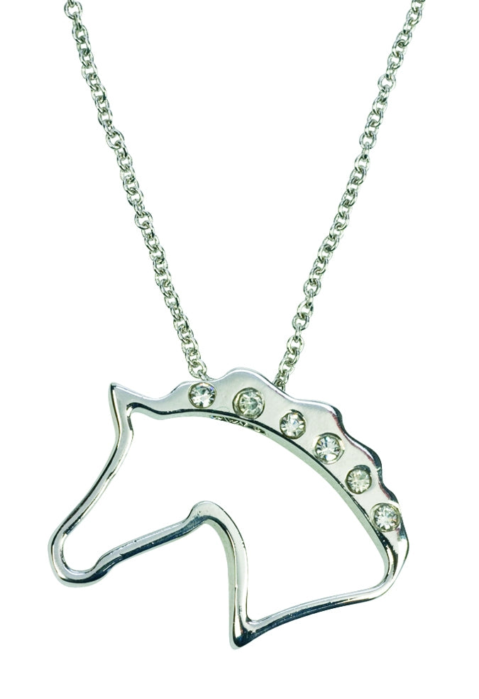 Horsehead Necklace with Rhinestone Mane