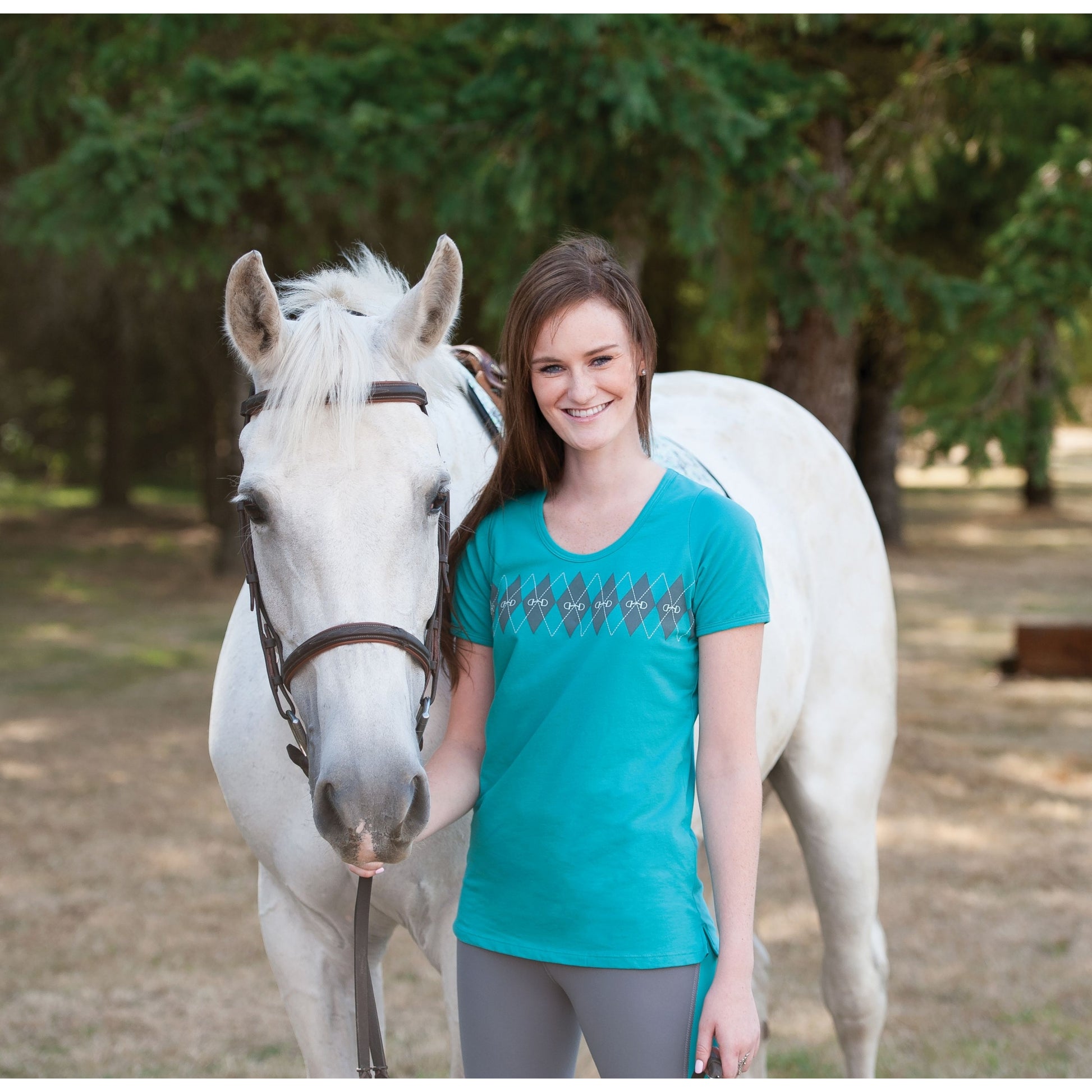 Irideon Argyle Tee - Ladies